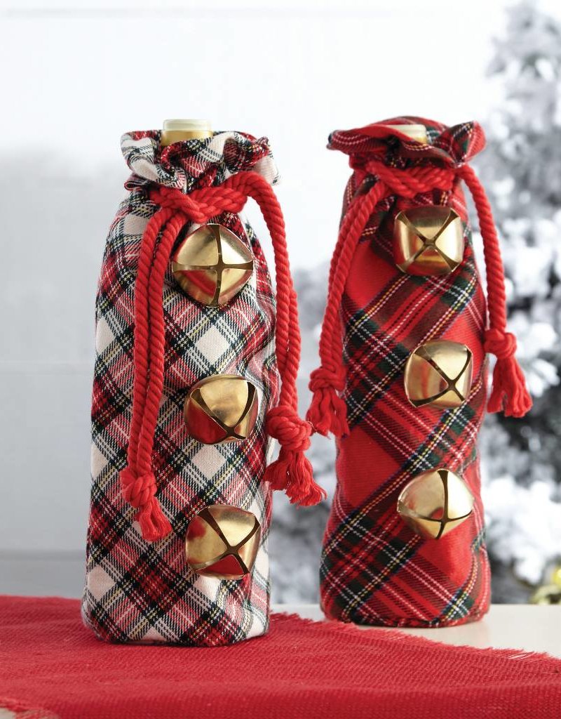 MUD PIE JINGLE BELL WINE BAG