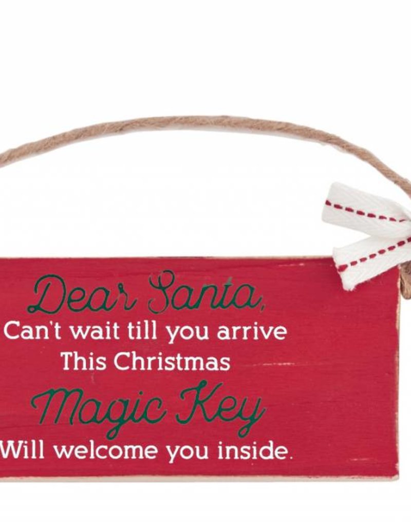 MUD PIE SANTA KEY PLAQUE