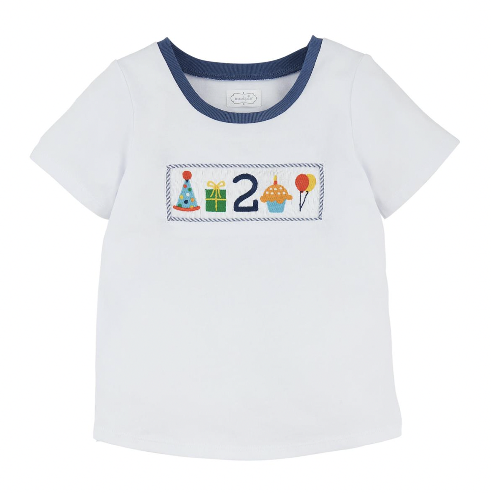 MUD PIE BIRTHDAY BOY SMOCKED TWO TEE