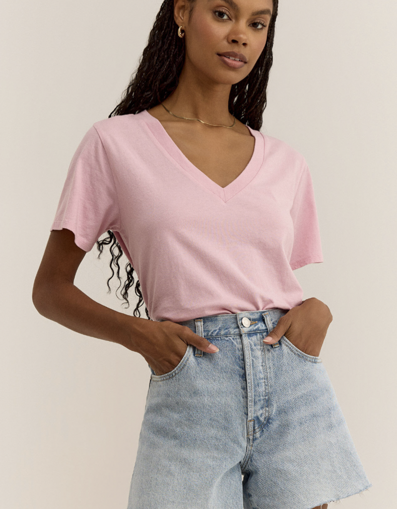 Z SUPPLY GIRLFRIEND V-NECK TEE