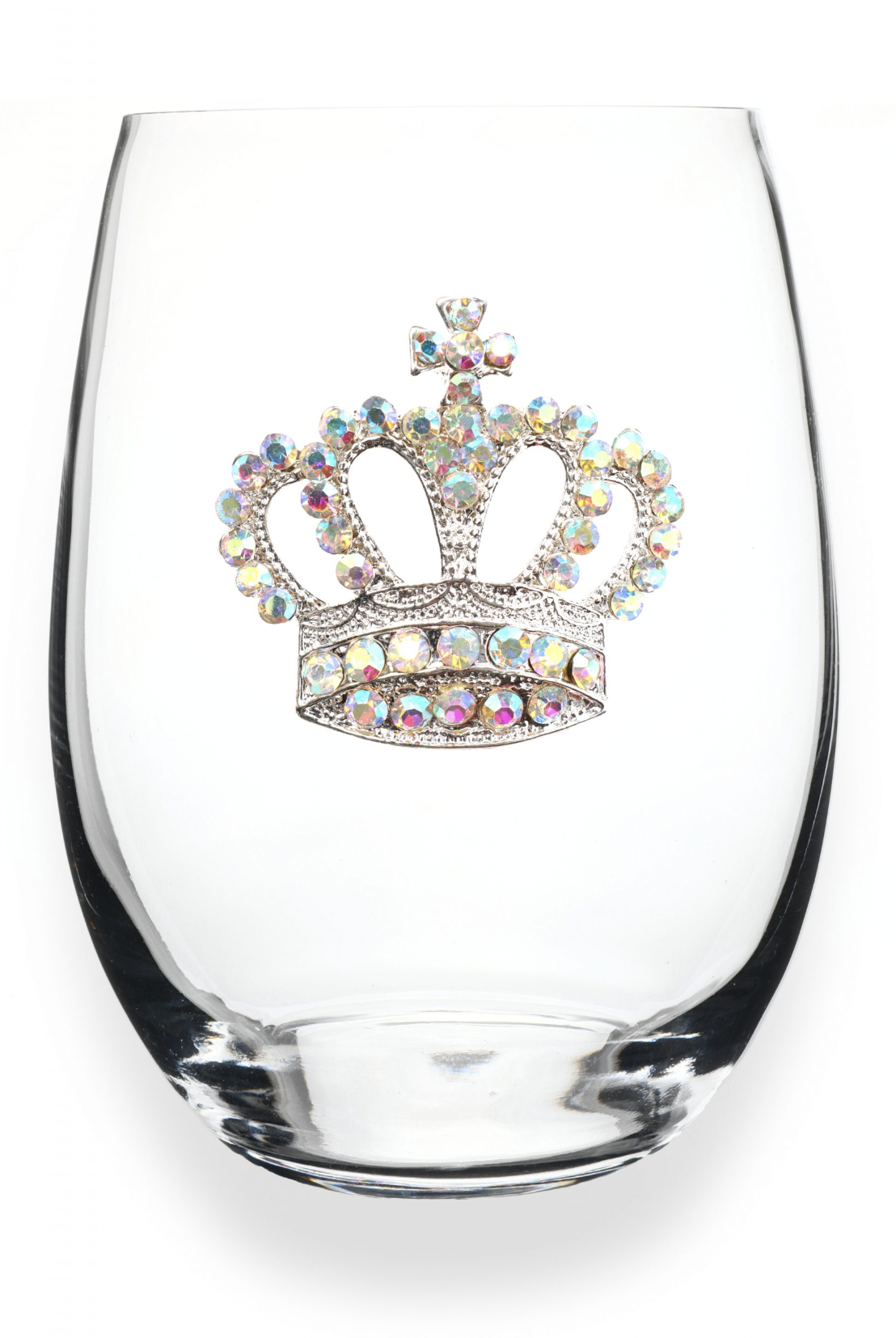 THE QUEENS JEWELS AURORA BOREALIS CROWN STEMLESS GLASS