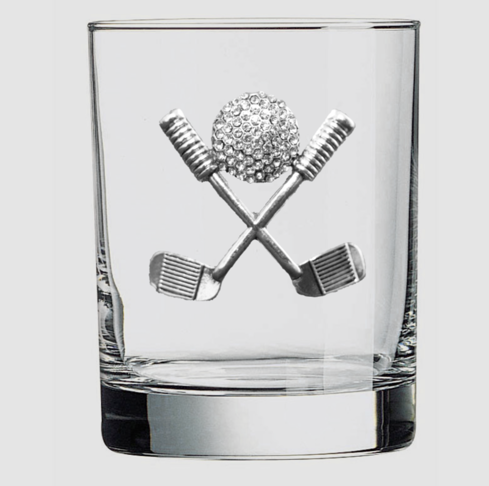 THE QUEENS JEWELS GOLF CLUBS DOUBLE OLD FASHIONED GLASS