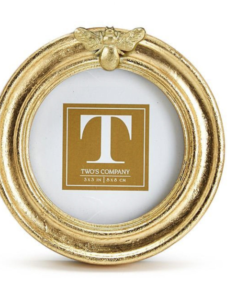 TWO'S COMPANY GOLDEN BEE PHOTO FRAMES