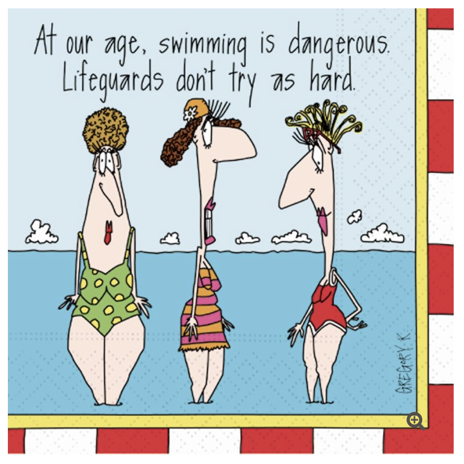 SWIMMING IS DANGEROUS BEVERAGE NAPKINS