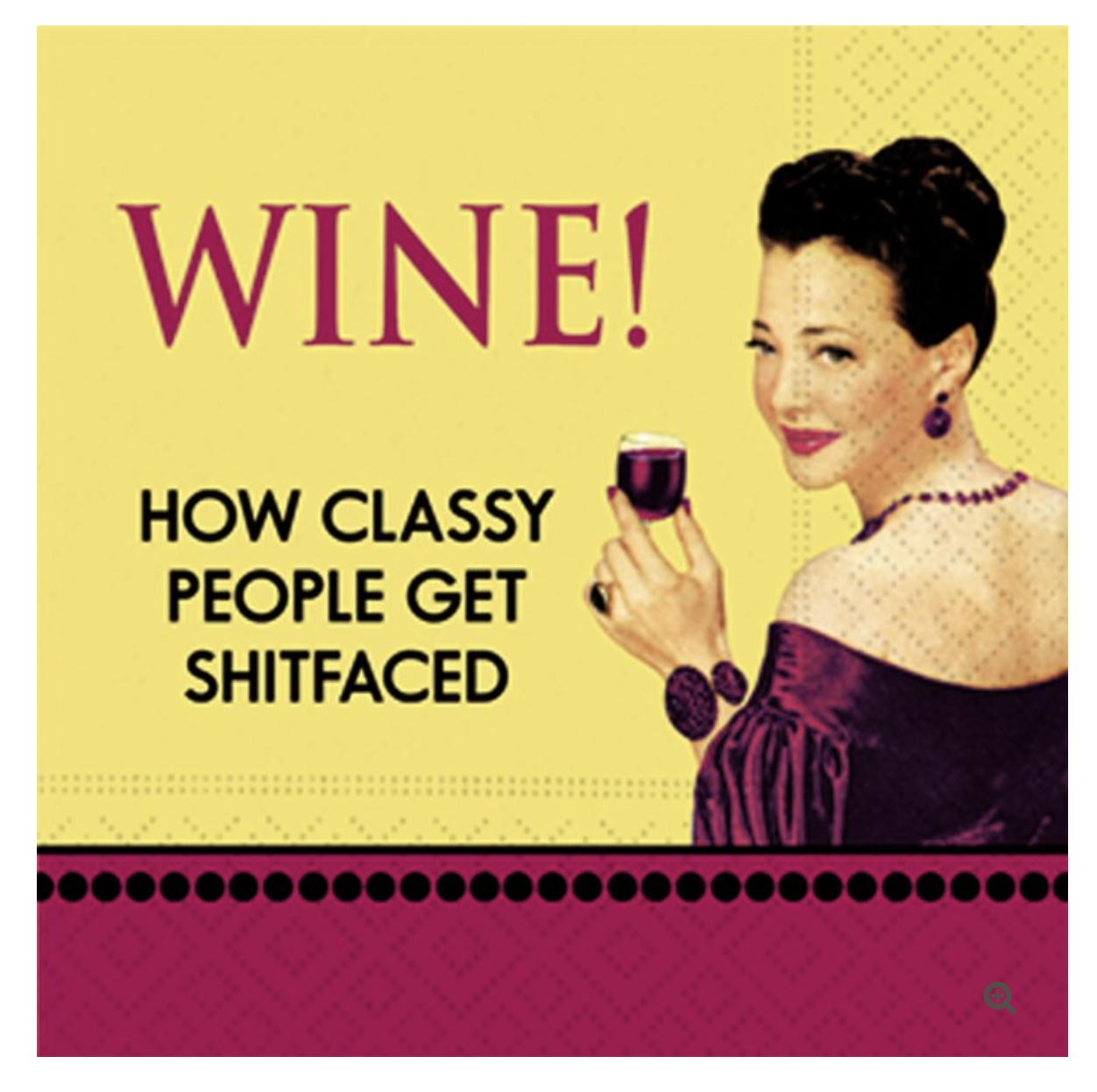 WINE CLASSY BEVERAGE NAPKINS