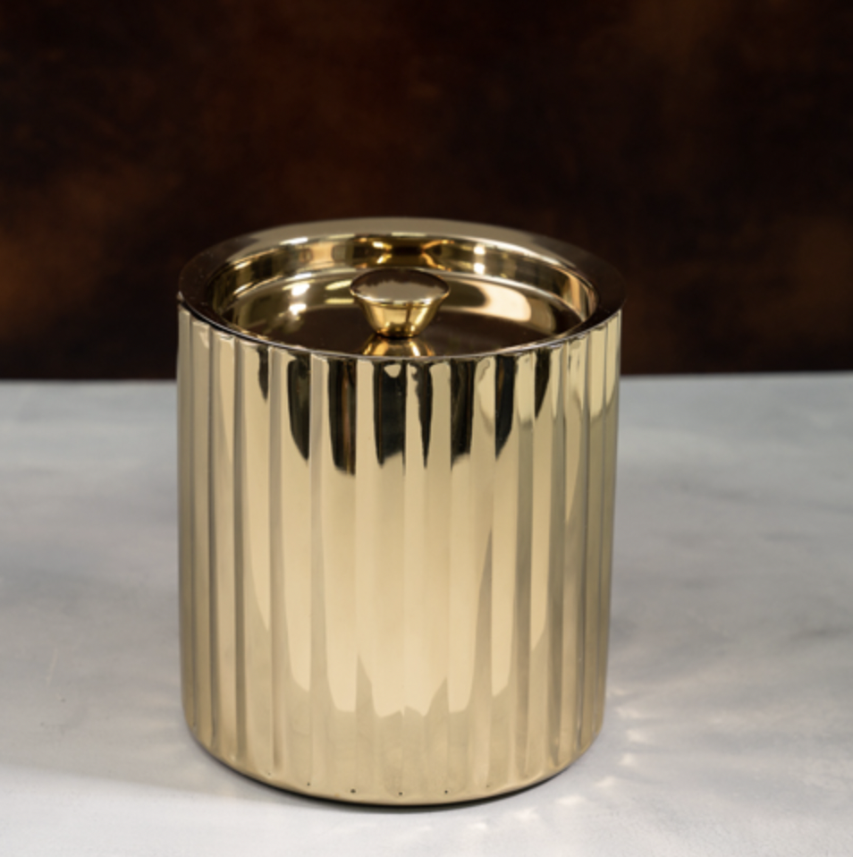 GOLD SS FLUTED ICE BUCKET