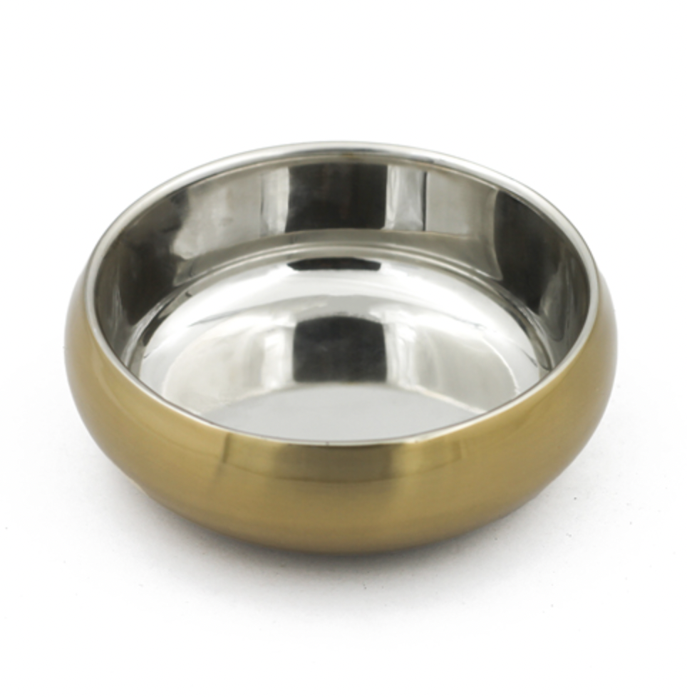 GOLD SS LOW BOWL/WINE BOTTLE COASTER