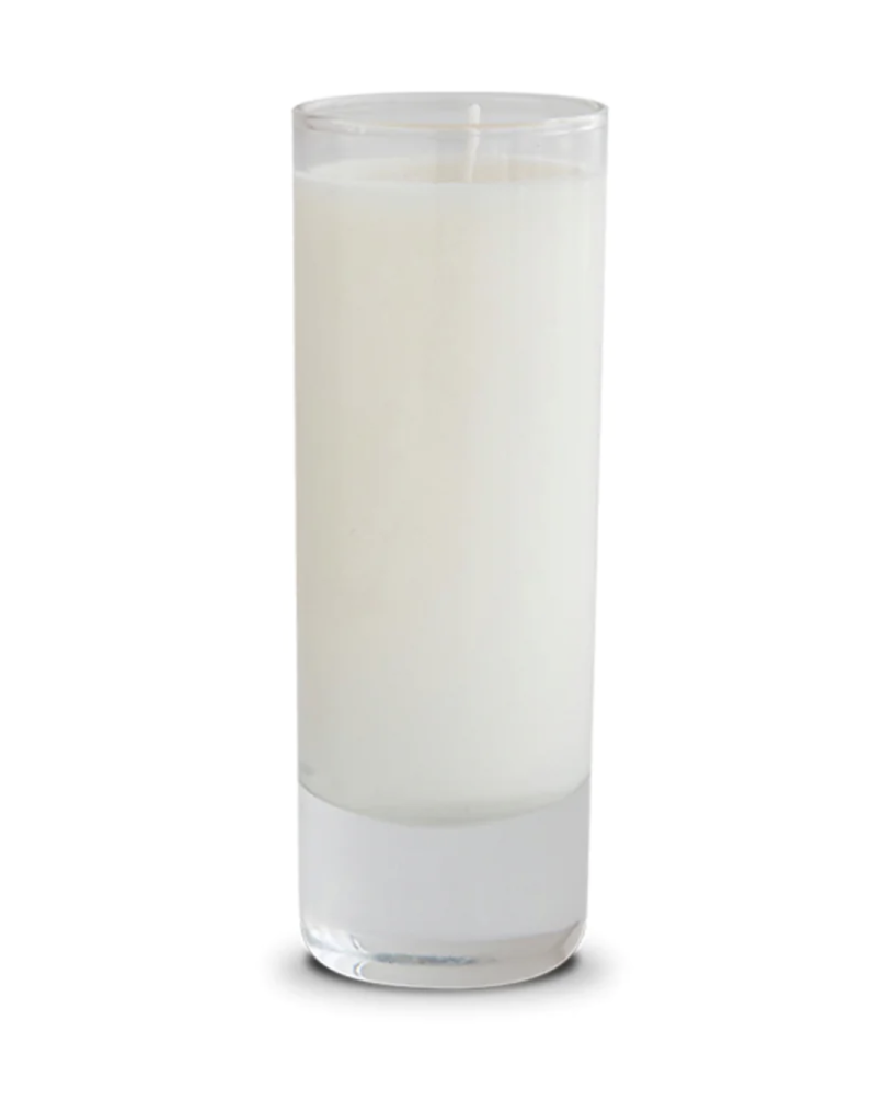 MIXTURE 2 OZ TALL VOTIVE CANDLE SICILIAN FIG-CLEAR