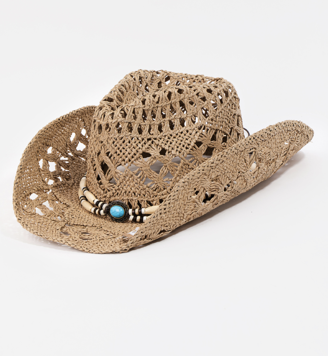 FAME ACCESSORIES COURTNEY COWGIRL HAT-KHAKI