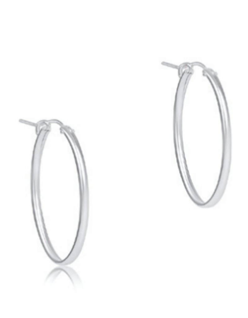 ENEWTON OVAL STERLING 1" HOOP - SMOOTH