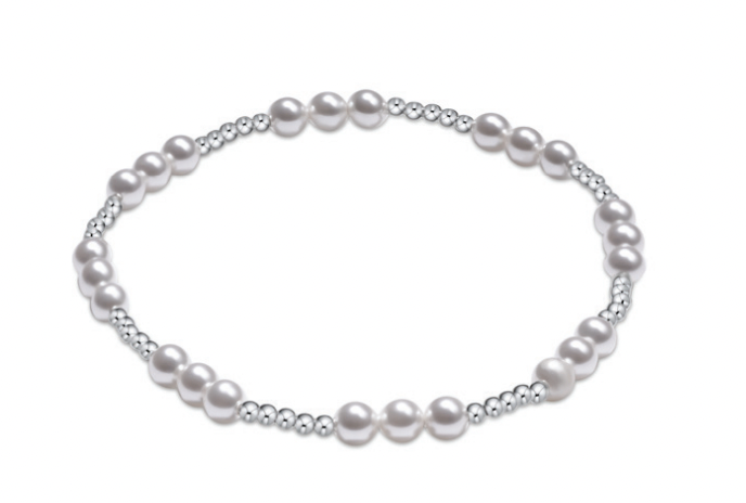 ENEWTON Classic Joy Pattern Sterling 4mm Bead Bracelet - Pearl