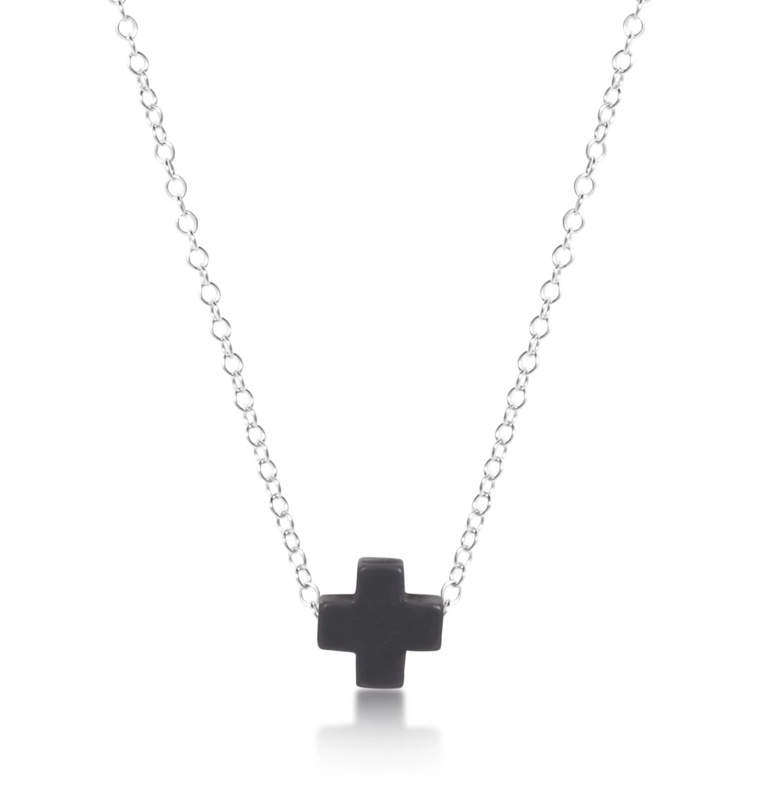 ENEWTON 16" Necklace Sterling - Signature Cross Charcoal
