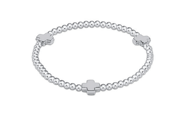 ENEWTON EXTENDS SIGNATURE CROSS STERLING PATTERN 3MM BEAD BRACELET-STERLING