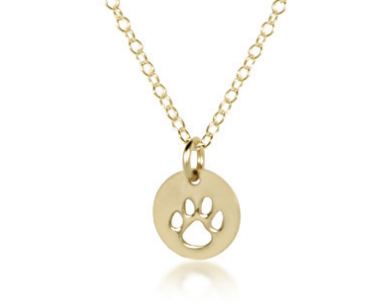 ENEWTON 16" NECKLACE GOLD - PAW PRINT SMALL GOLD DISC