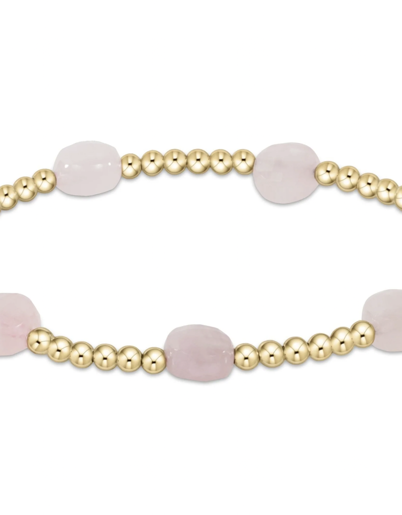 ENEWTON ADMIRE GOLD 3MM BEAD BRACELET - PINK OPAL