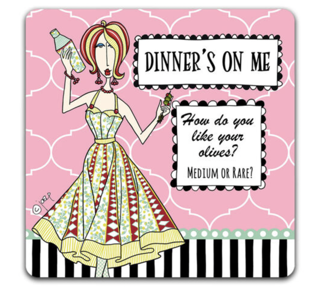 CJ BELLA CO DOLLY MAMA COASTERS DINNER ON ME
