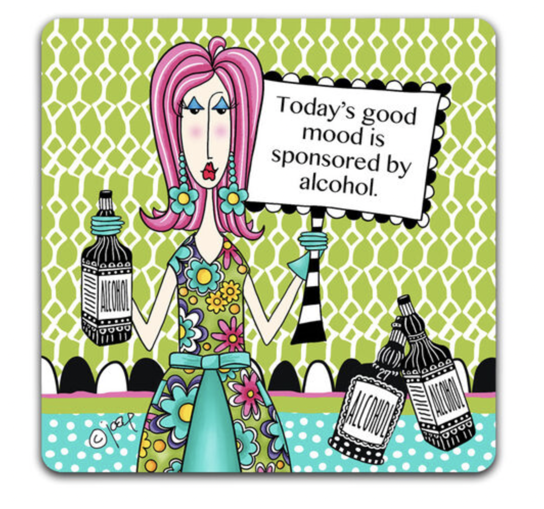 CJ BELLA CO DOLLY MAMA COASTERS TODAY'S GOOD MOOD