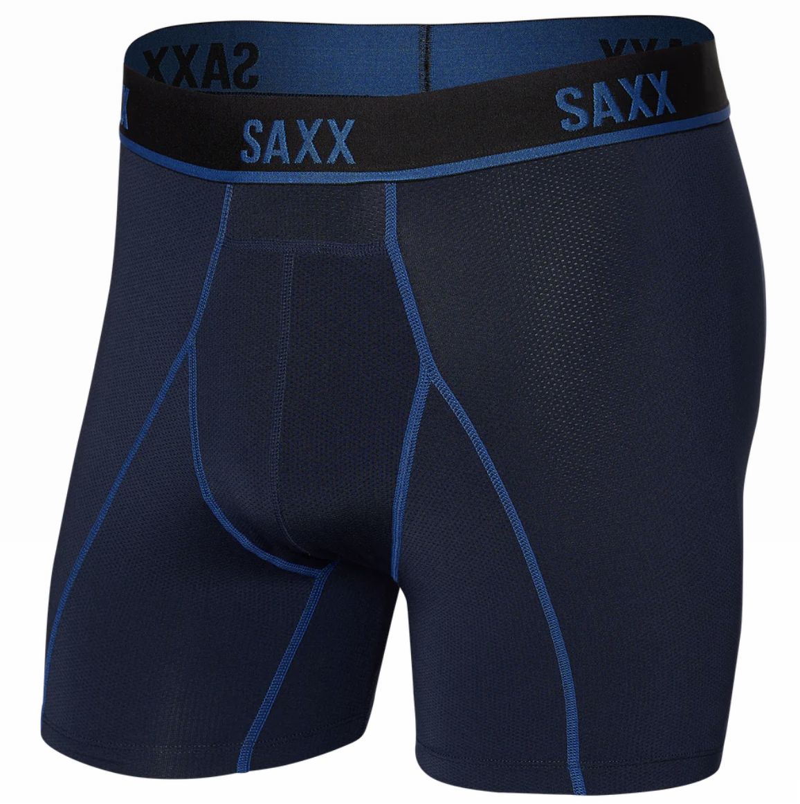 SAXX KINETIC LT COMPRESSION MESH BOXER BRIEF- CITY BLUE