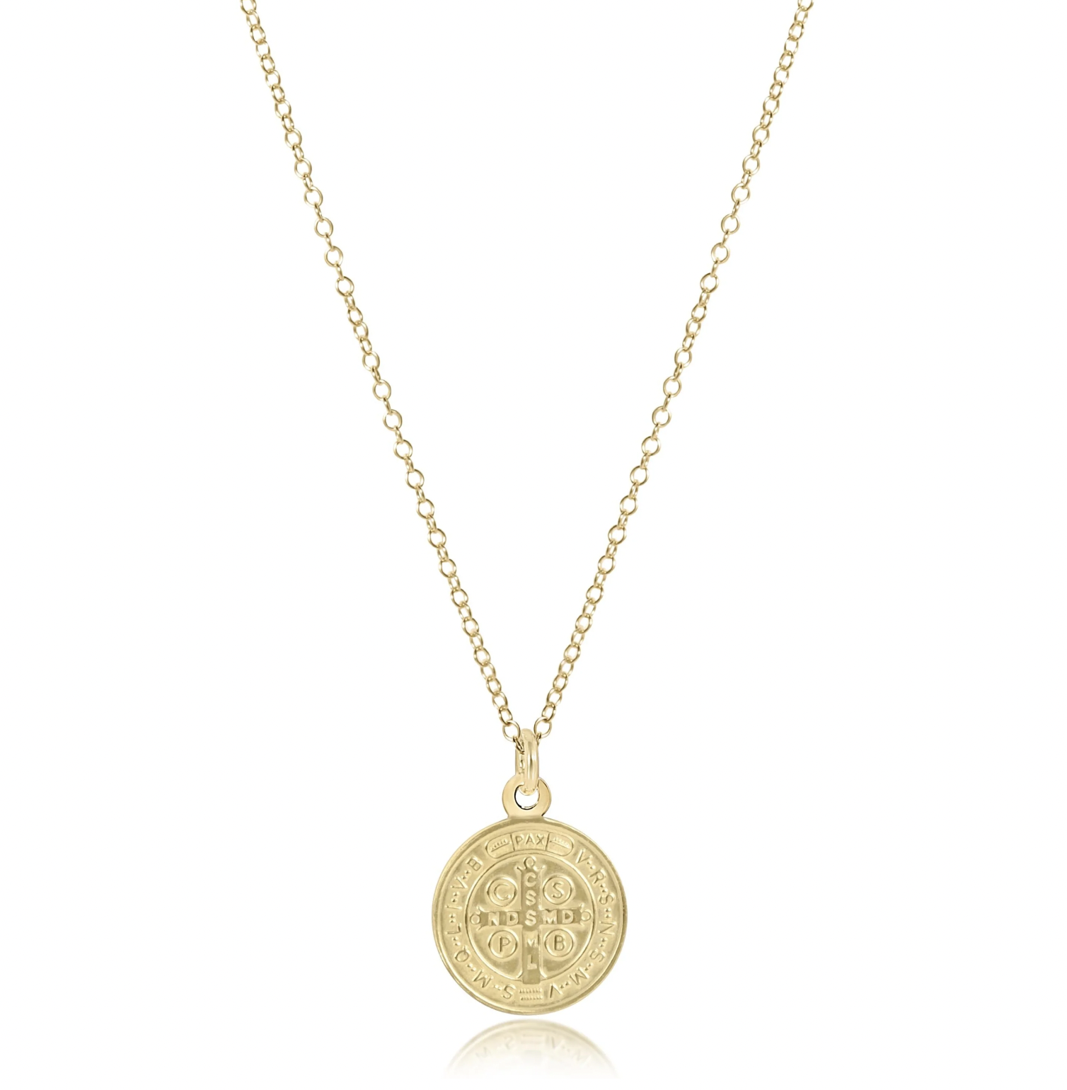 ENEWTON 16" NECKLACE GOLD-BLESSING GOLD DISC