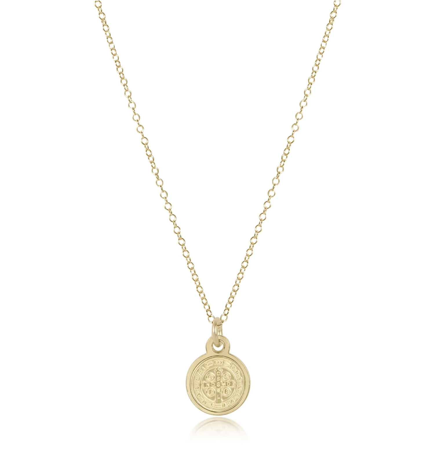 ENEWTON 16" NECKLACE GOLD-BLESSING SMALL GOLD DISC