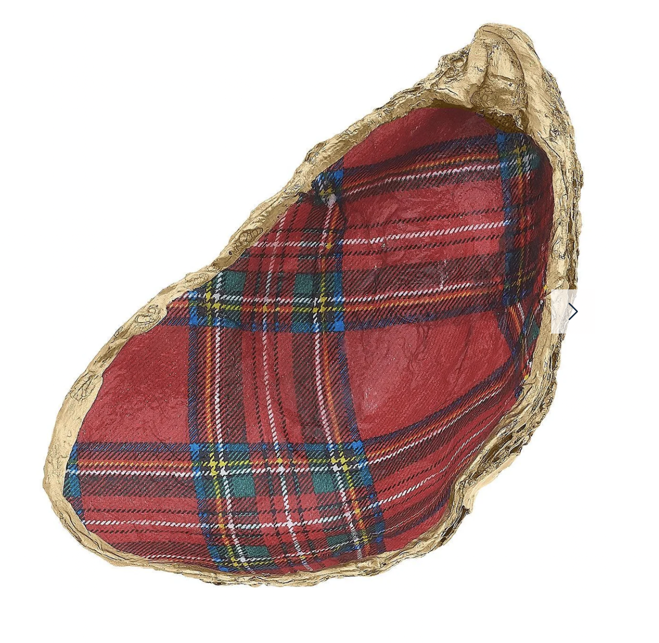 CANVAS WRENLEY TARTAN DECOUPAGE OYSTER RING DISH-TARTAN