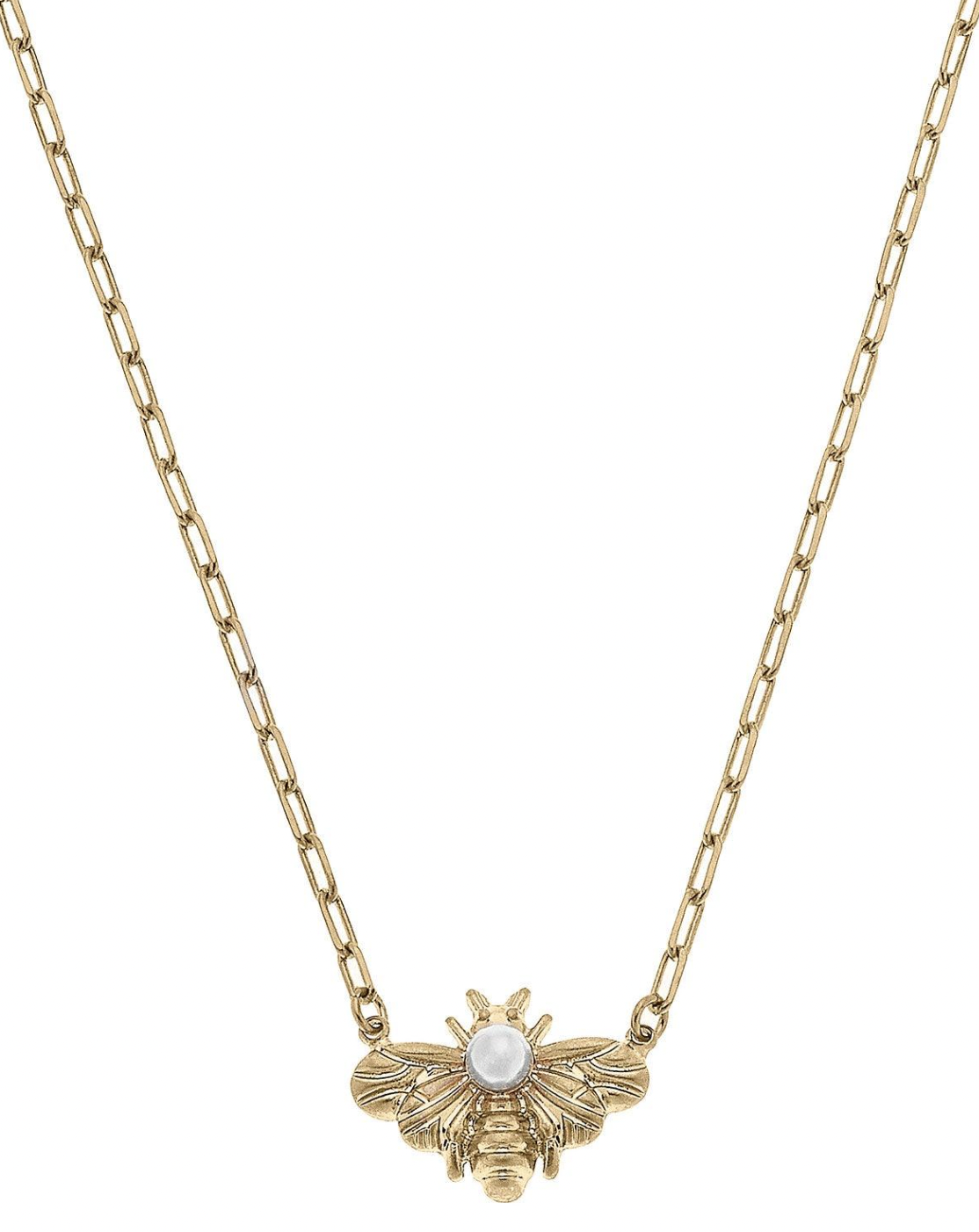 CANVAS CALLOWAY BEE & PEARL PENDANT NECKLACE