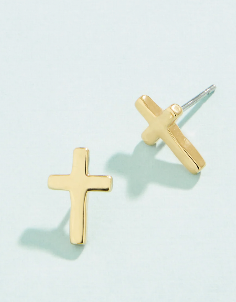 SPLASH CROSS STUD EARRIINGS