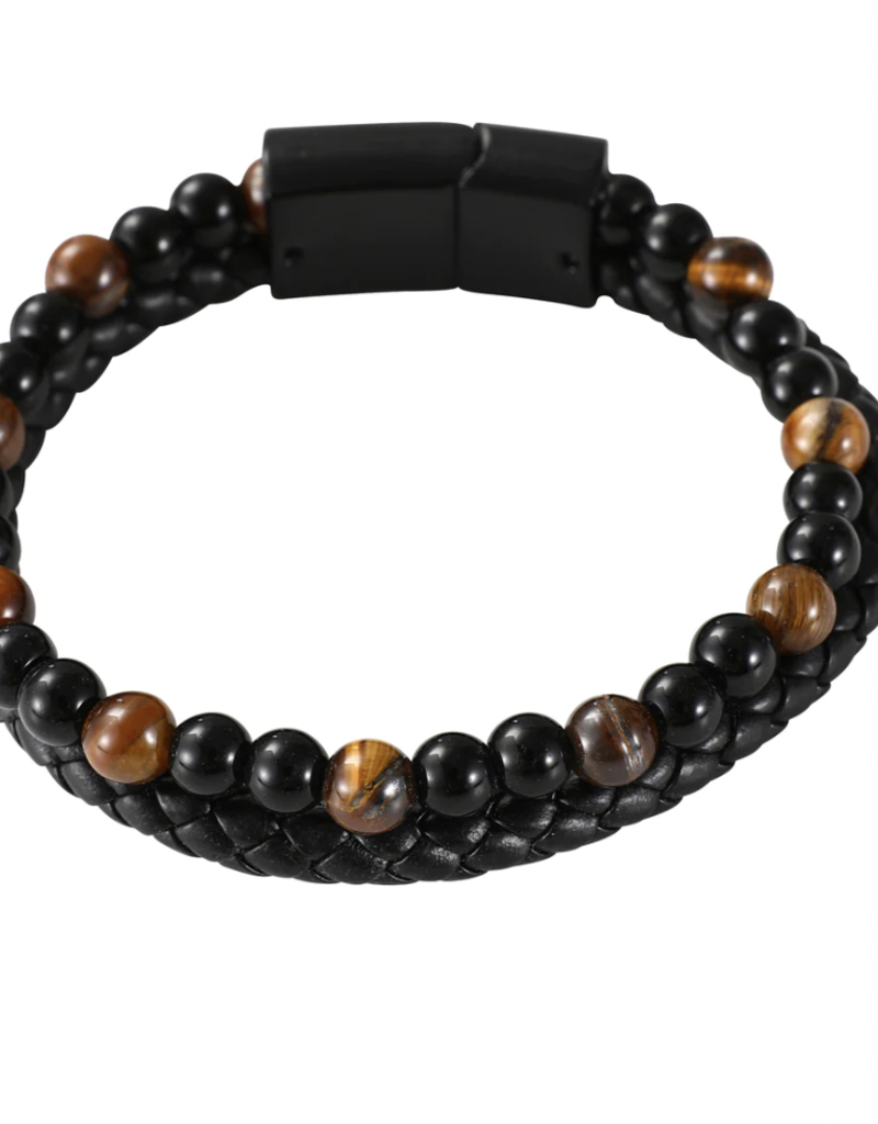 MEN'S BROWN LAVA BRACELET