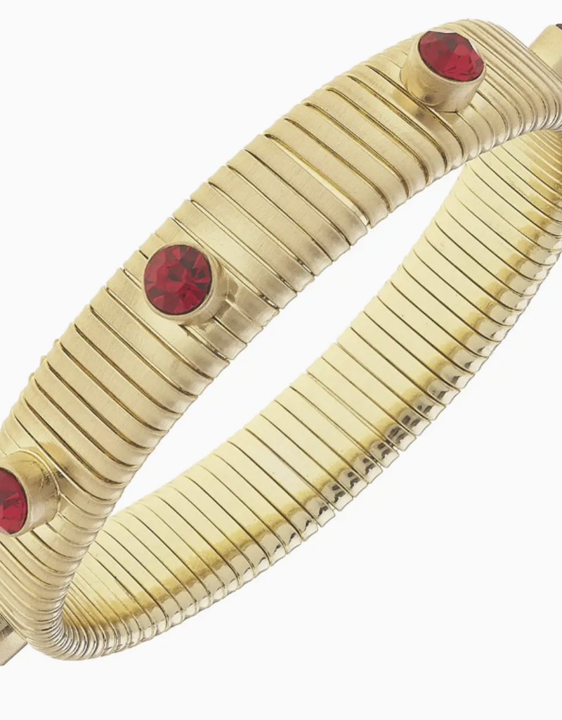 CANVAS Winston Rhinestone Watchband Bangle-RED