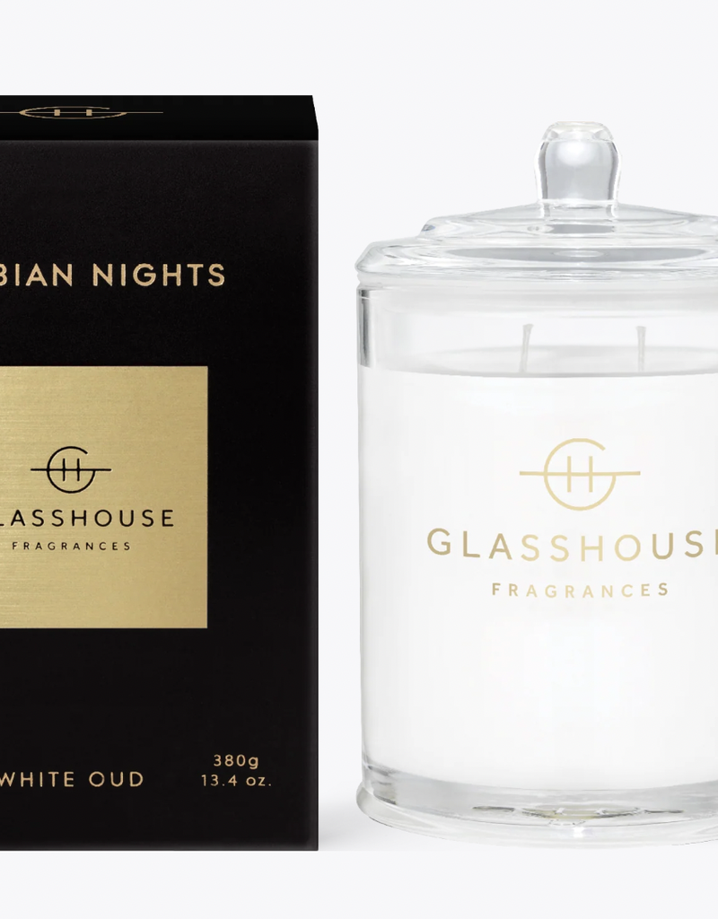 GLASSHOUSE FRAGRANCES Arabian Nights 13.4 oz Triple Scented Candle