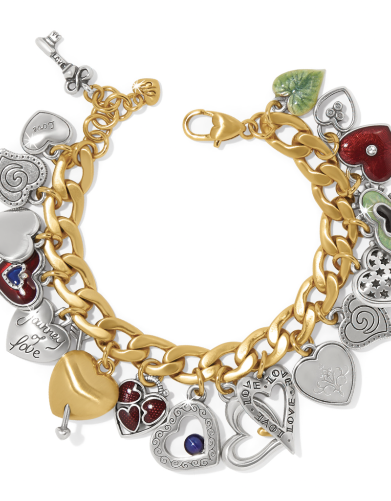 BRIGHTON One Heart Color Charm Bracelet