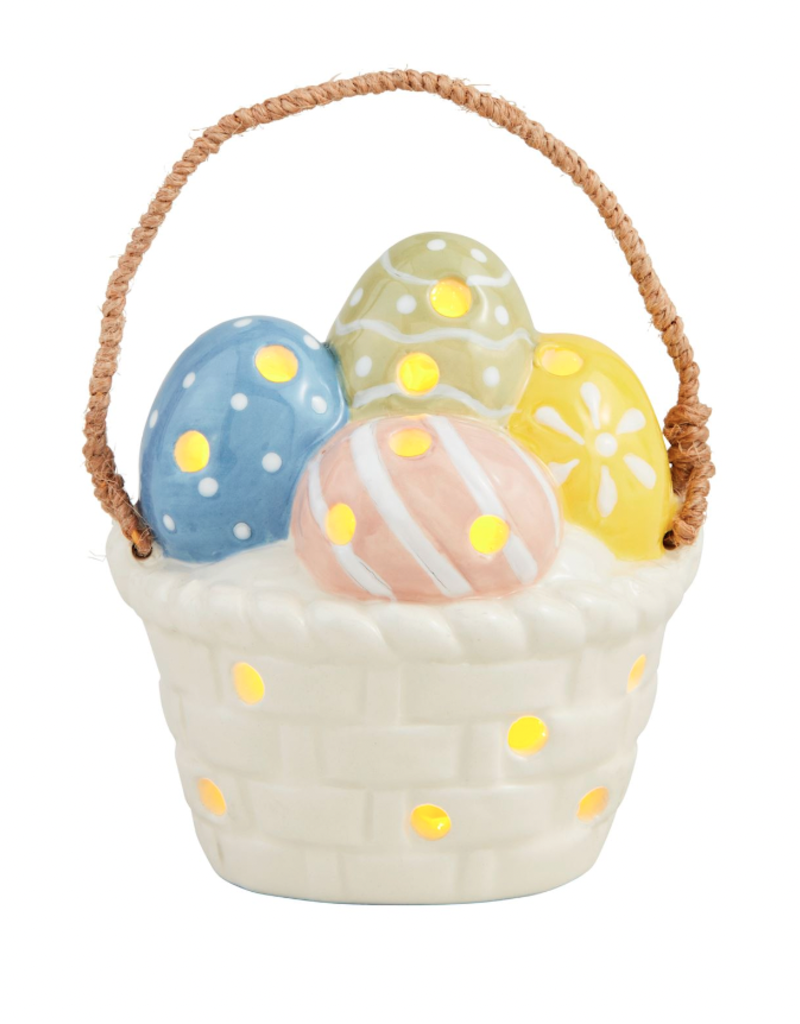 MUD PIE EASTER BASKET LIGHT-UP SITTER