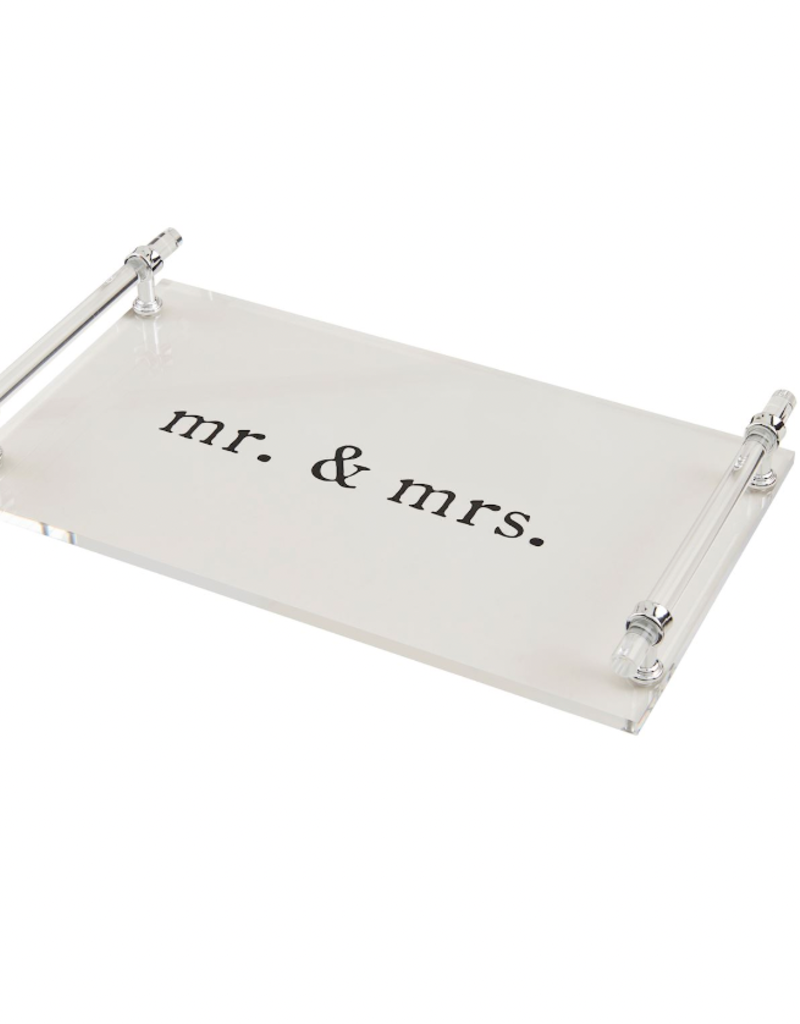 MUD PIE MR & MRS ACRYLIC TRAY