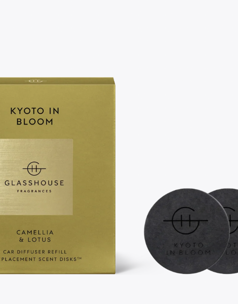 GLASSHOUSE FRAGRANCES REPLACEMENT SCENT DISKS FOR CAR DIFFUSER-KYOTO IN BLOOM