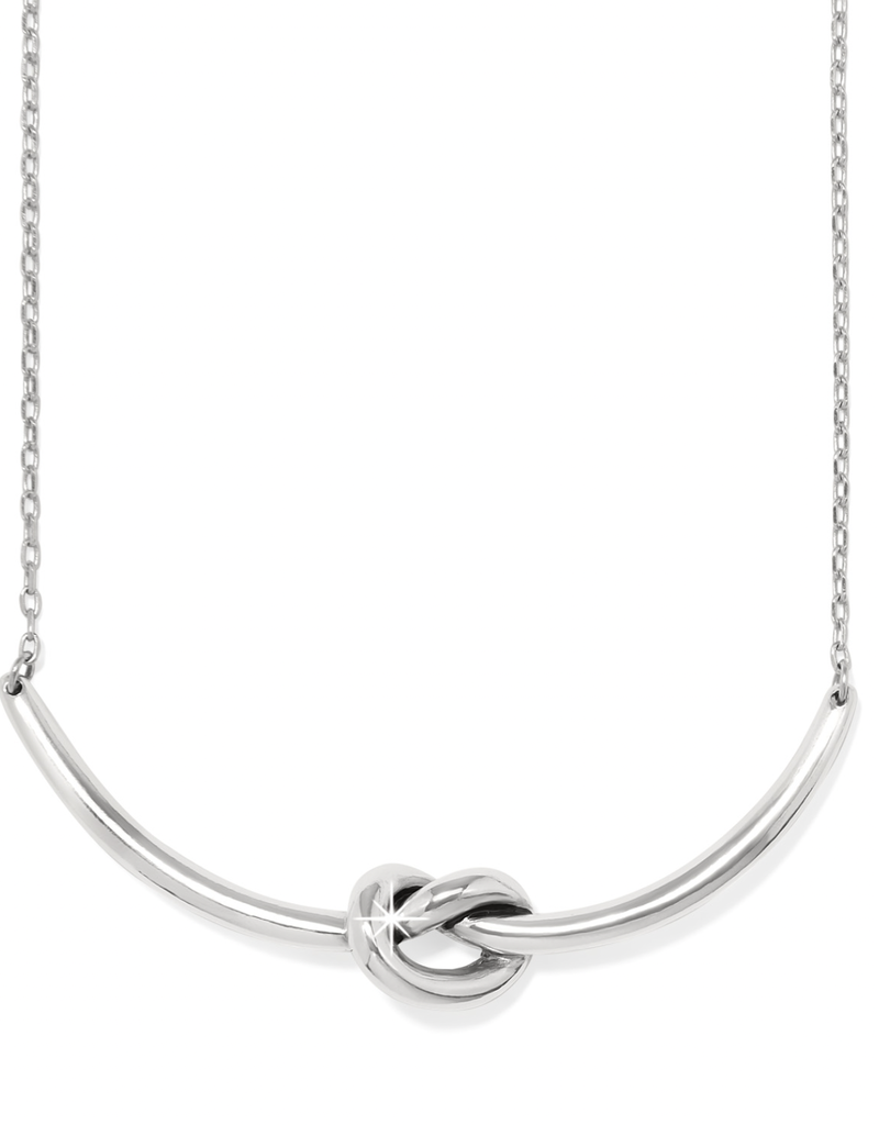 BRIGHTON INTERLOK SINGLE KNOT SILVER NECKLACE