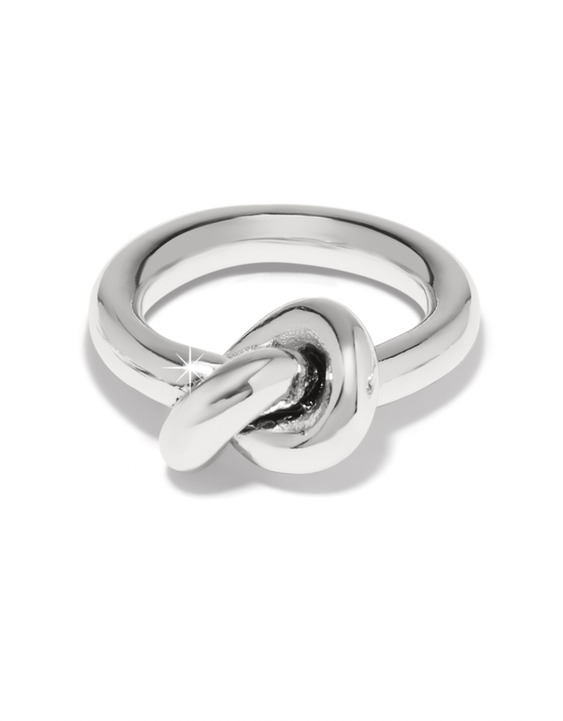 BRIGHTON INTERLOK SINGLE KNOT SILVER RING
