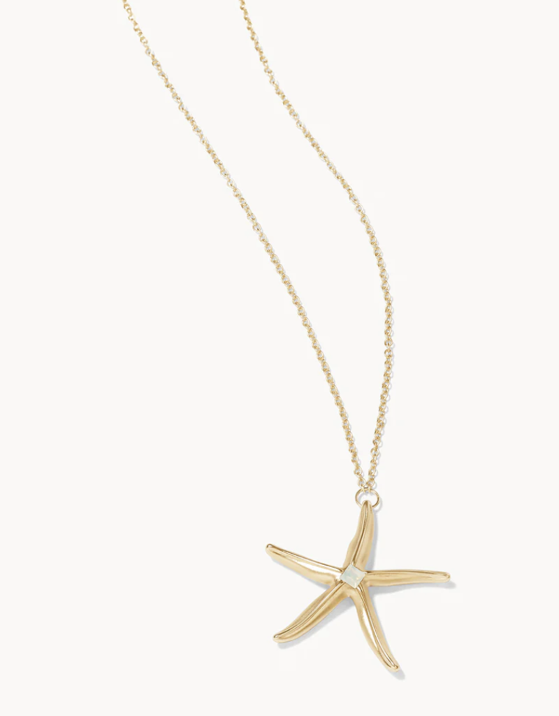 SEA STAR NECKLACE GOLD/WHITE OPAL