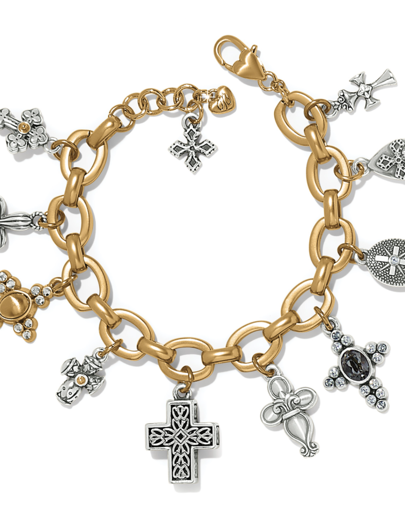 BRIGHTON HEAVENLY CROSS CHARM BRACELET