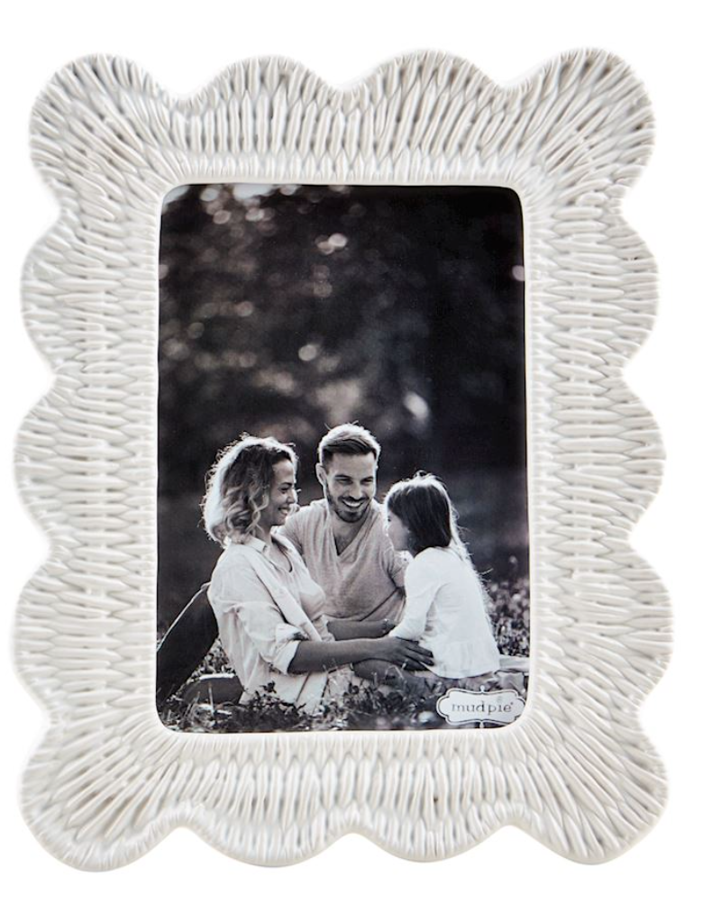 MUD PIE WICKER STONEWARE FRAMES