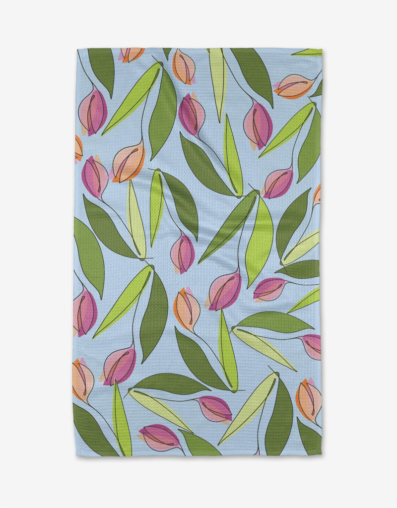 GEOMETRY TEA TOWELS-MODERN FLORALS