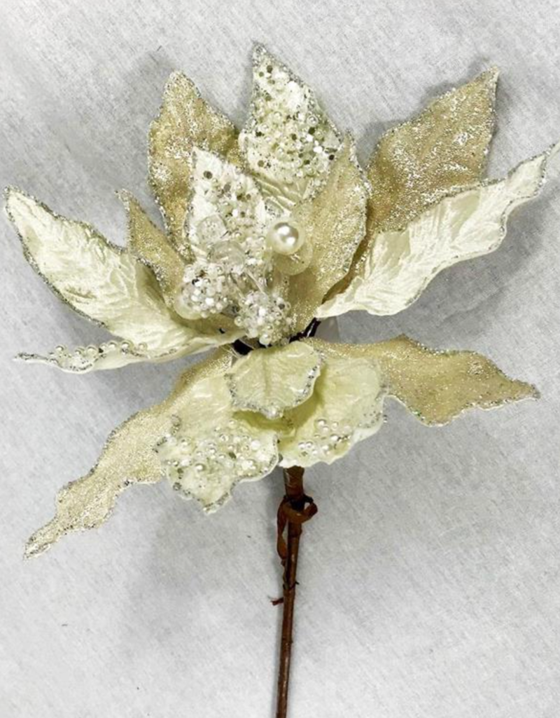 POINSETTIA STEM-CREAM 18"