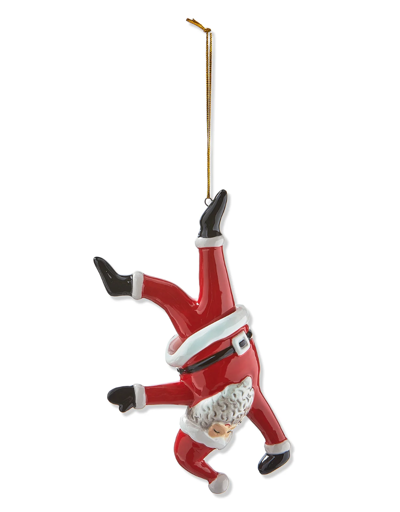TAG DANCING SANTA HANDSTAND ORNAMENT