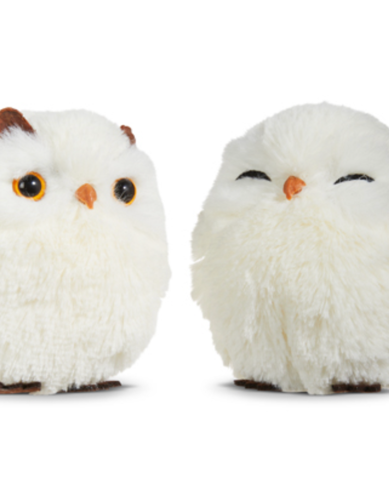 4" WHITE OWL ORNAMENTS