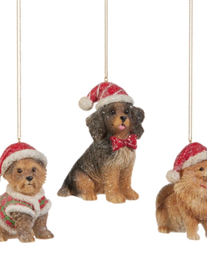 4" SANTA'S BEST FRIEND ORNAMENTS