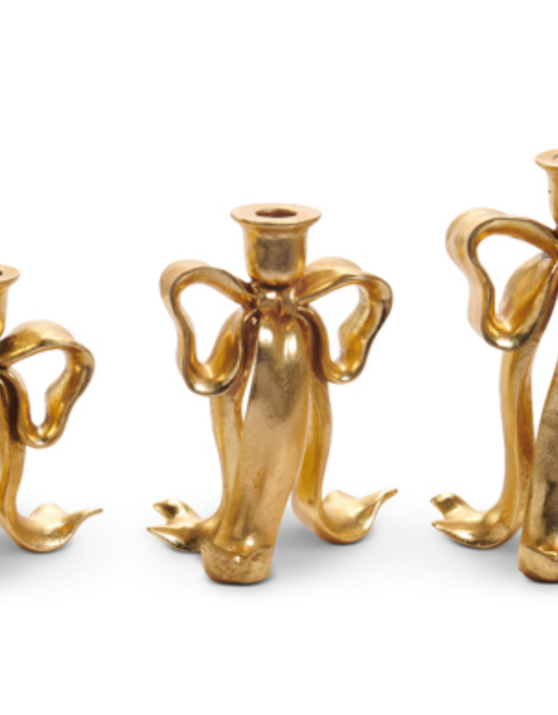 9" BOW CANDLESTICKS