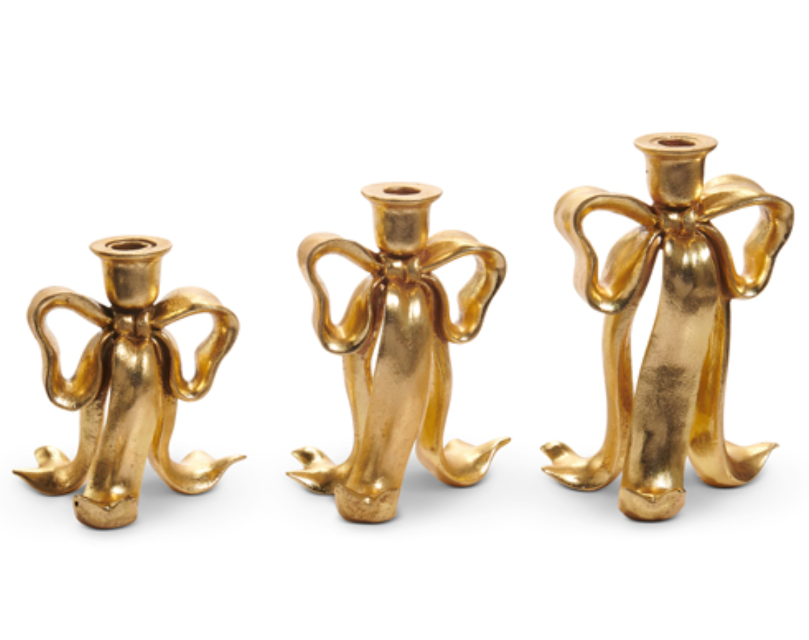 9" BOW CANDLESTICKS 9" BOW CANDLESTICKS