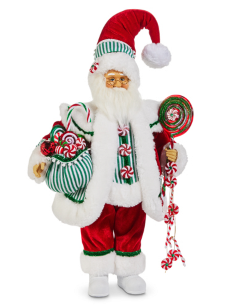 18" PEPPERMINT SANTA