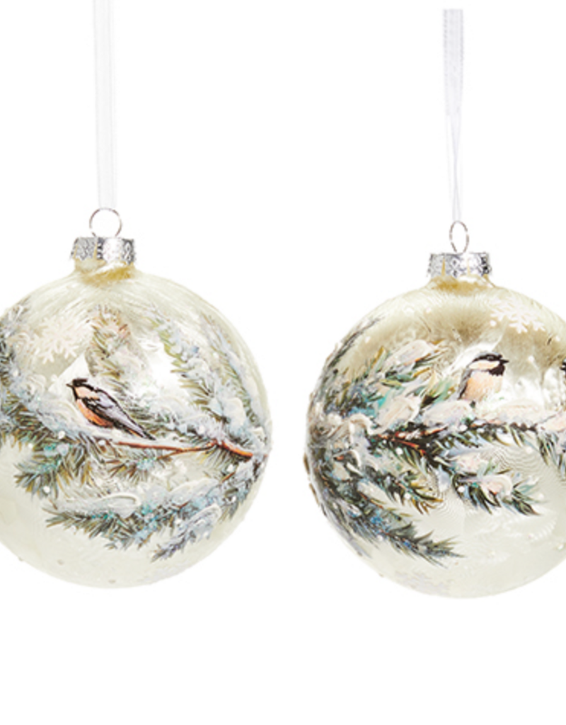 5" WINTER CHICKADEE ORNAMENTS