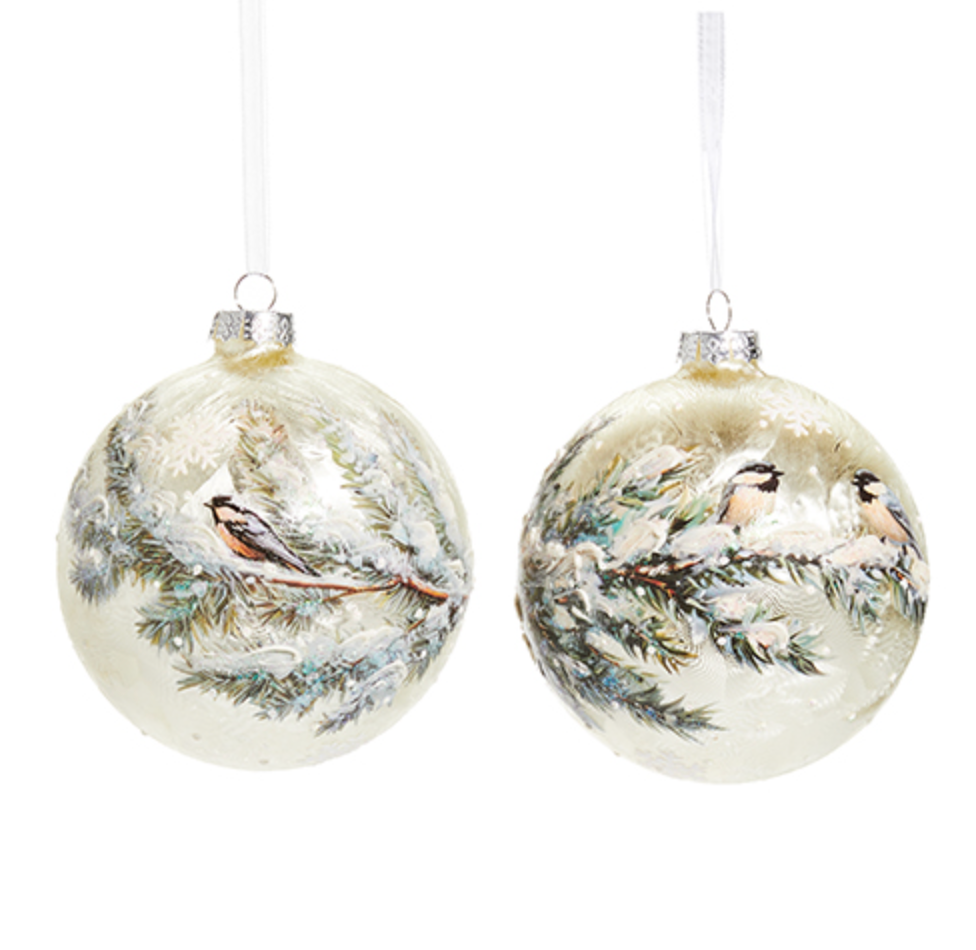 5" WINTER CHICKADEE ORNAMENTS 5" WINTER CHICKADEE ORNAMENTS