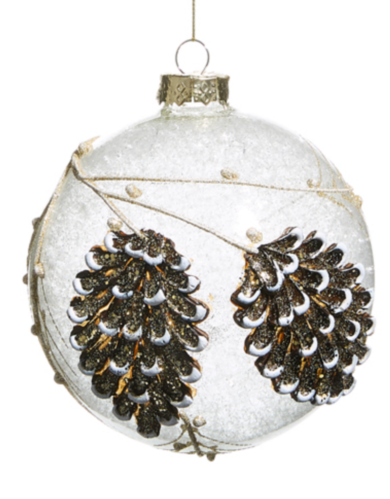 5" GLASS PINECONE ORNAMENT
